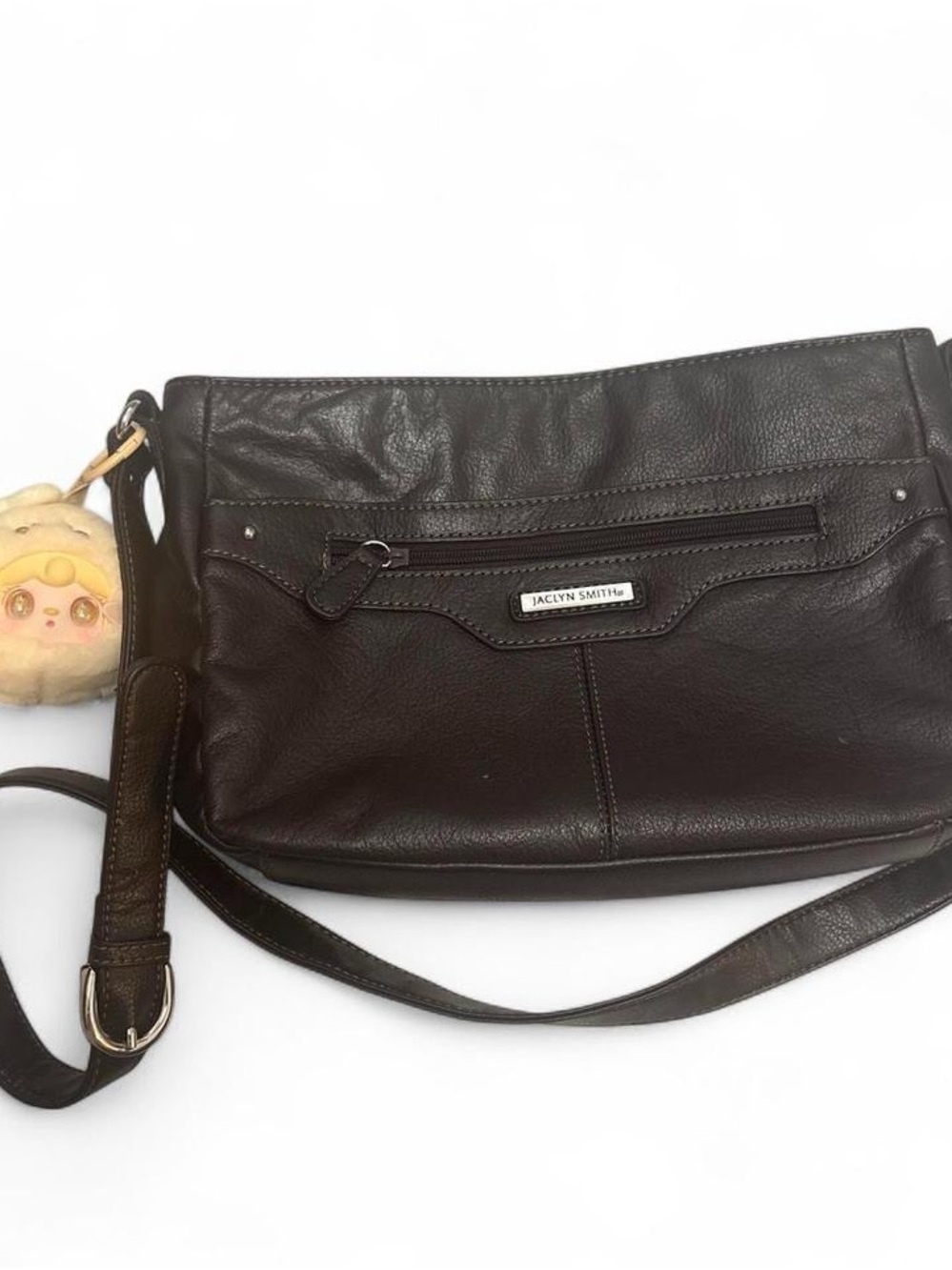 Jaclyn Smith Brown Leather Crossbody Bag
